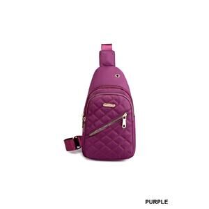 NEW - QUILTED MULTI-POCKET CROSSBODY SLING BAG